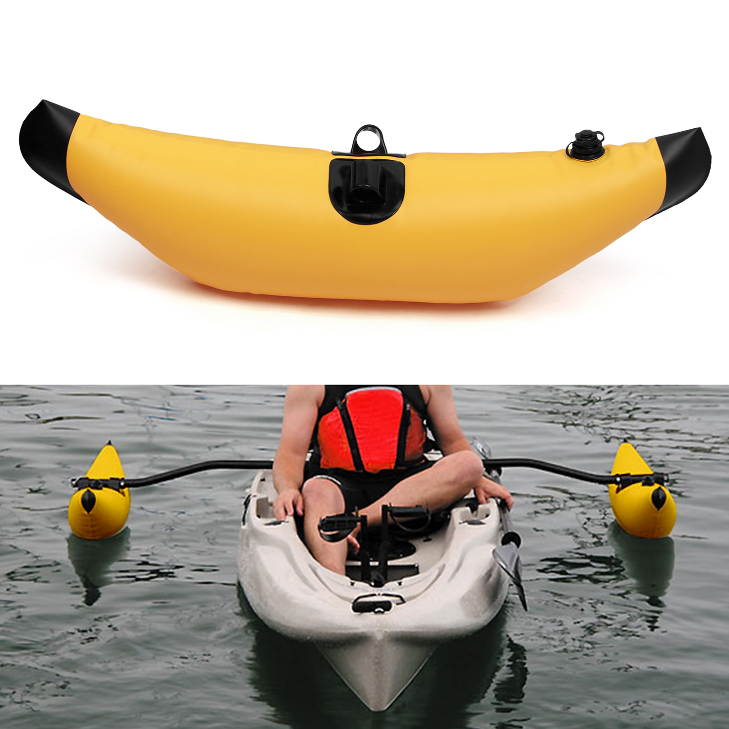 Cặp phao nổi giữ thăng bằng cho thuyền bằng chất liệu PVC Nhẹ, bền và di động để mang theo.