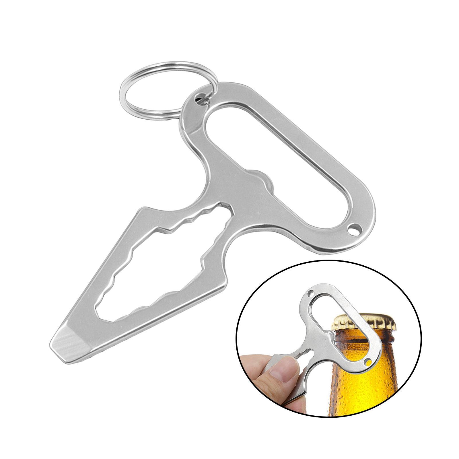 Mini Wrench Keychain Bottle Opener Screwdriver Outdoor Multifunctional Tools