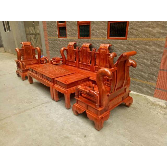 Bộ bàn ghế tần thủy hoàng tay 12 gỗ xà cừ