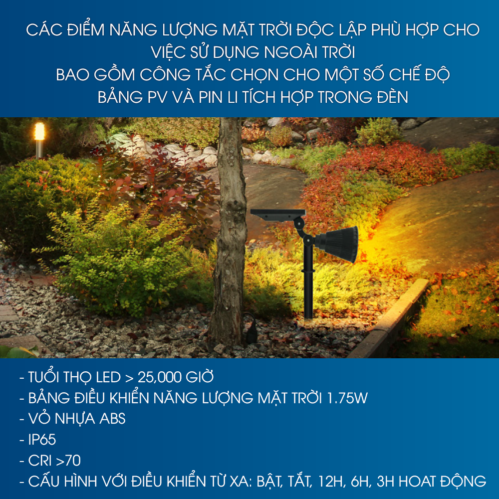 Đèn sân vườn Philips Deco solar spot BGC050 Spot