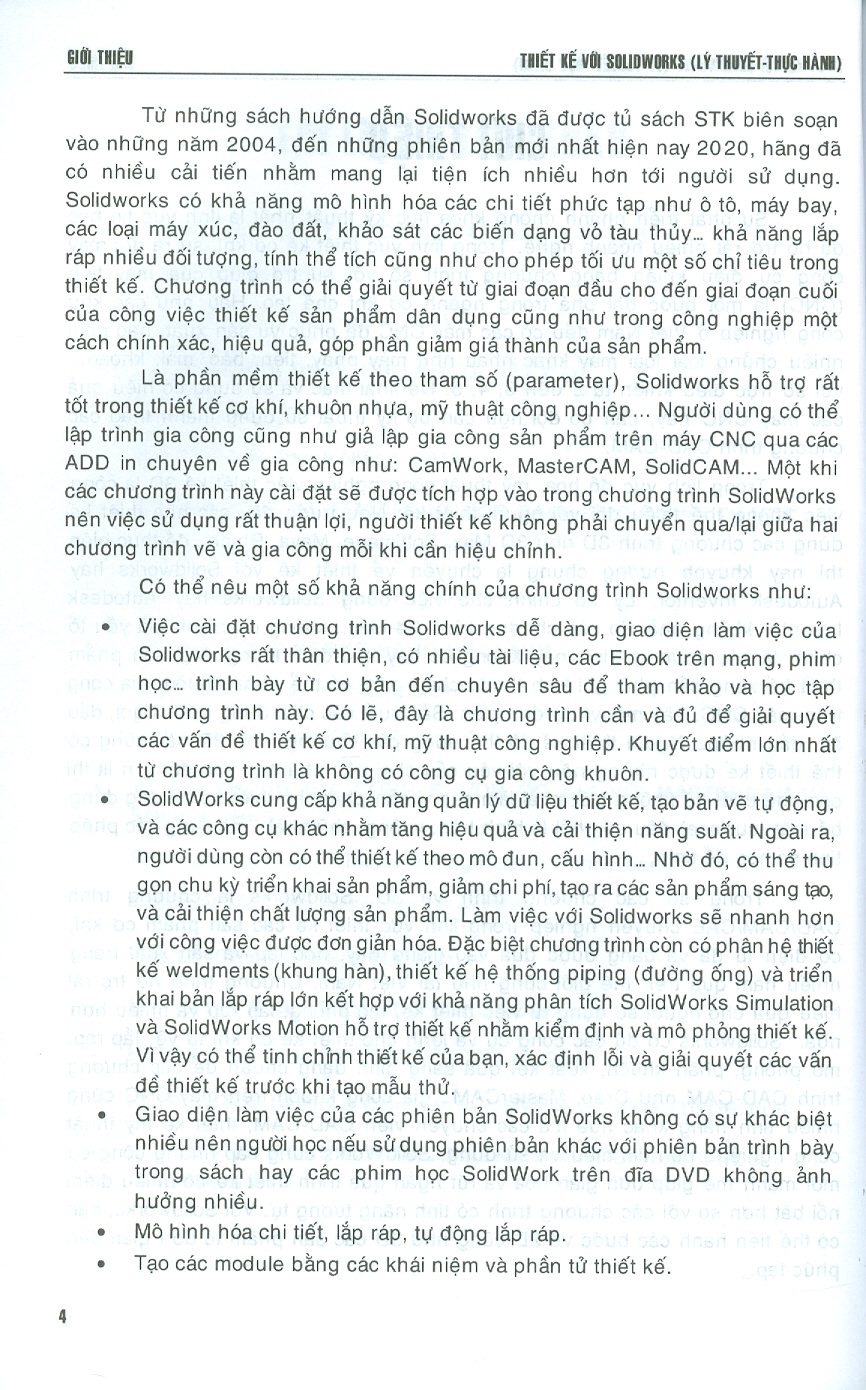Thiết kế SOLIDWORKS Lý Thuyết - Thực Hành: Thiết Kế Cơ Khí Và Mỹ Thuật Công Nghiệp