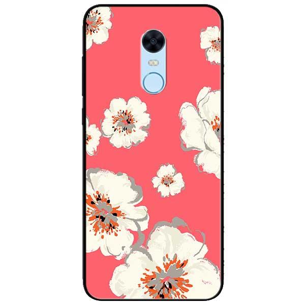 Ốp lưng dành cho Xiaomi Redmi Note 5 - Hoa Trắng Nền Hồng