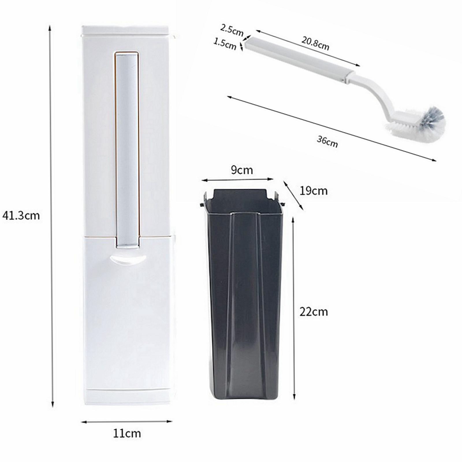 WC Narrow Trash  Set Waste  Bathroom White