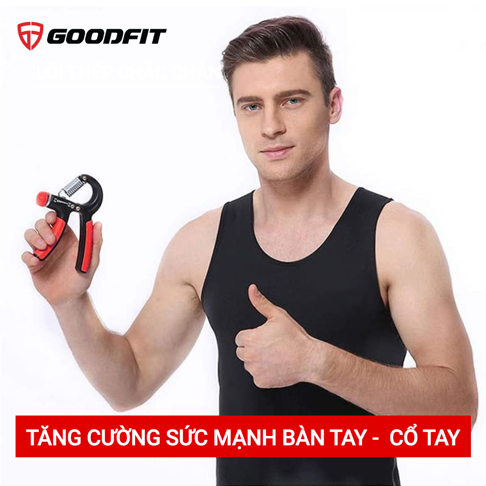 Kìm bóp tập cơ tay, kìm bóp tay GoodFit tùy chỉnh 5-60kg tập gym, tập lực tại nhà GF01E