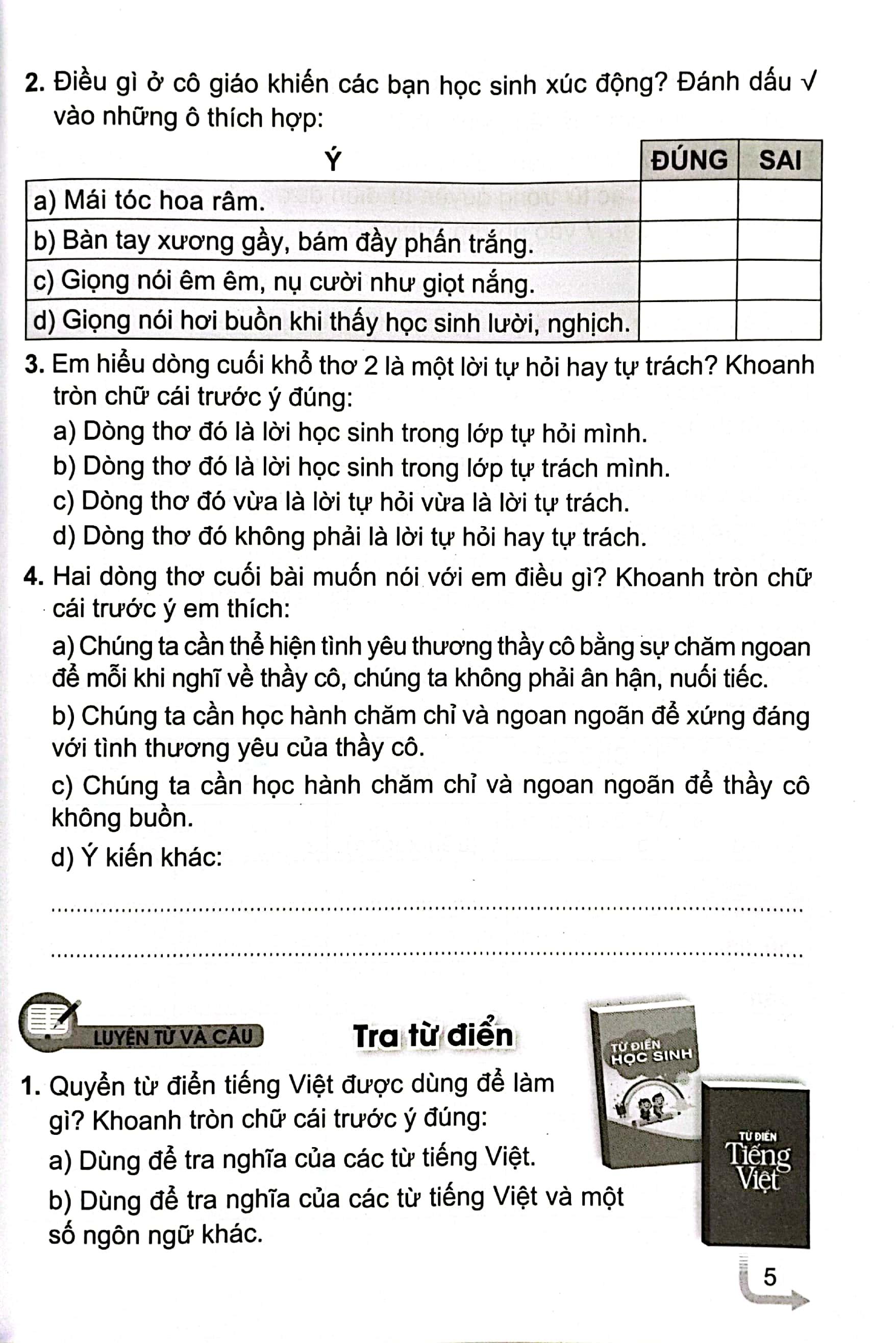Vở Bài Tập Tiếng Việt 4 - Tập 2