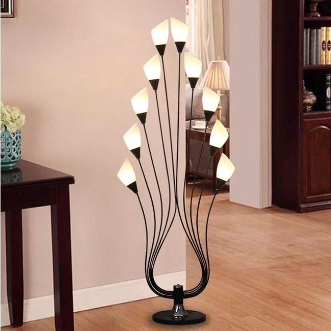 Đèn đứng AKINA 10 nhánh trang trí nội thất hiện đại - kèm bóng LED