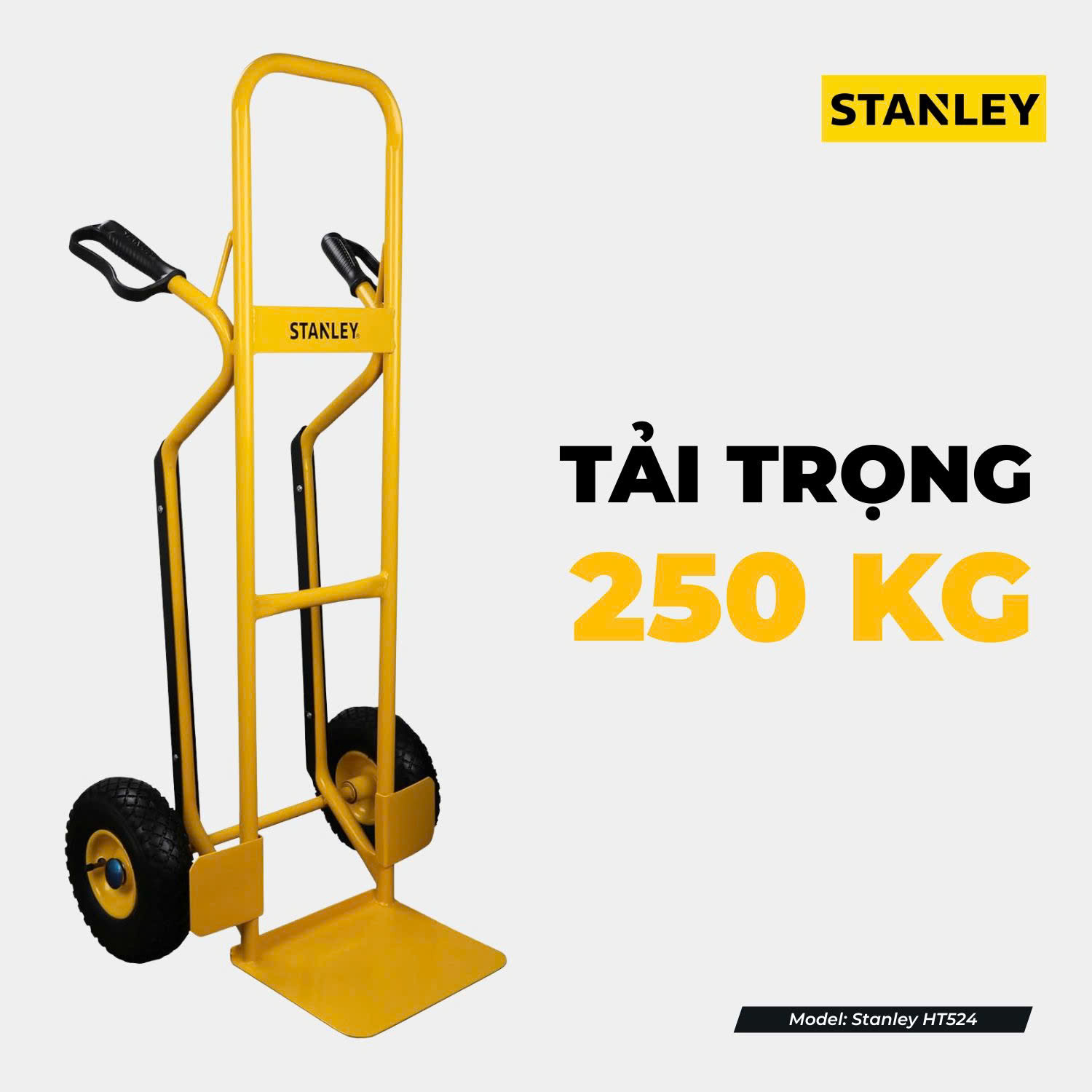 Xe đẩy hàng 2 bánh Stanley HT524 – Tải trọng 250kg- HÀNG CHÍNH HÃNG