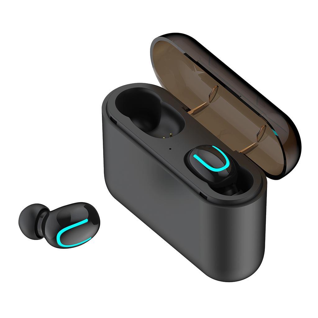 HBQ Q32  LED Bluetooth5.0 Earphone Bluetooth Headphone Sport Earbud black