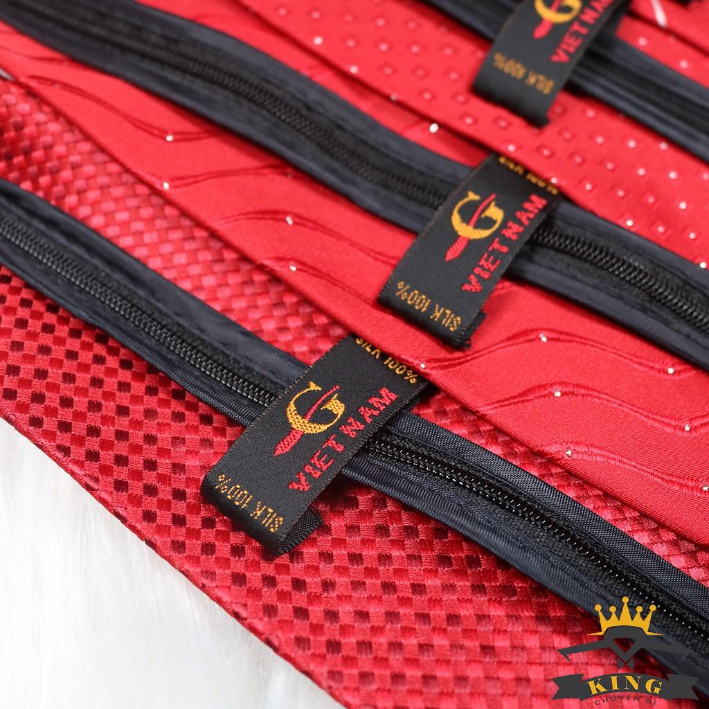 Cà vạt nam KING công sở và chú rể màu đen caravat thắt sẵn hàn quốc bản lớn 8cm C0020