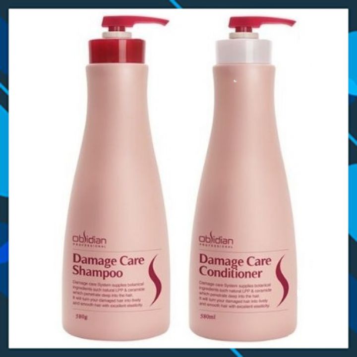 Dầu gội xả Obsidian Demage Care Shampoo and Conditioner tái tạo tóc hư tổn Hàn Quốc 580ml