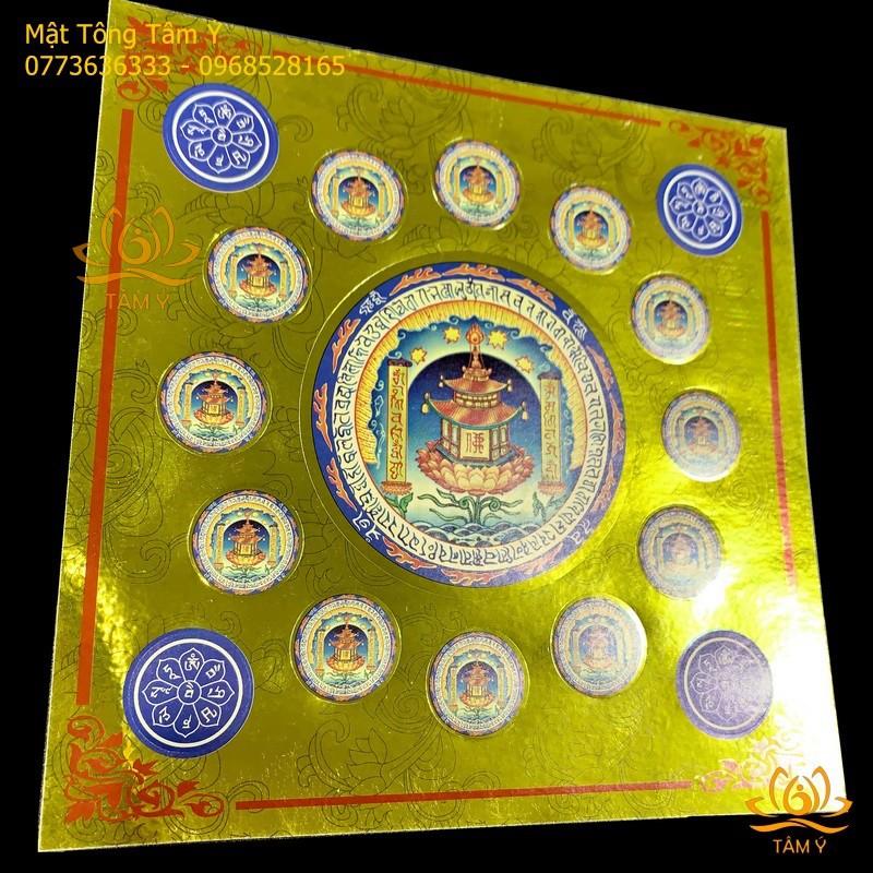Miếng dán Đại Bảo Quảng Bác Lầu Các Thiện Trụ Bí Mật Đarani Luân