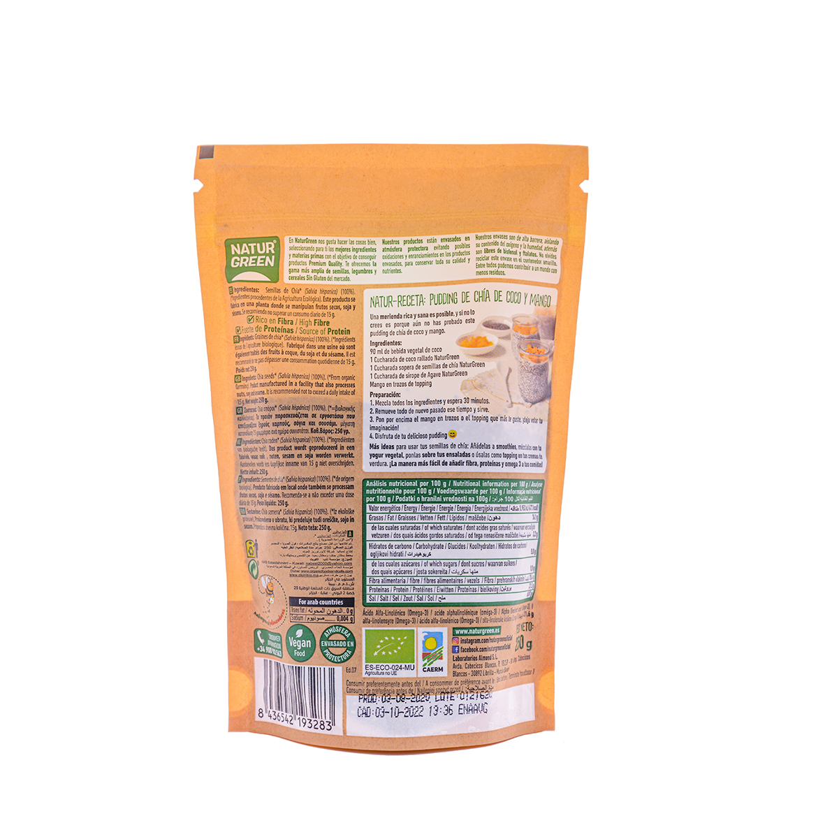 Hạt Chia Hữu Cơ NaturGreen 250g