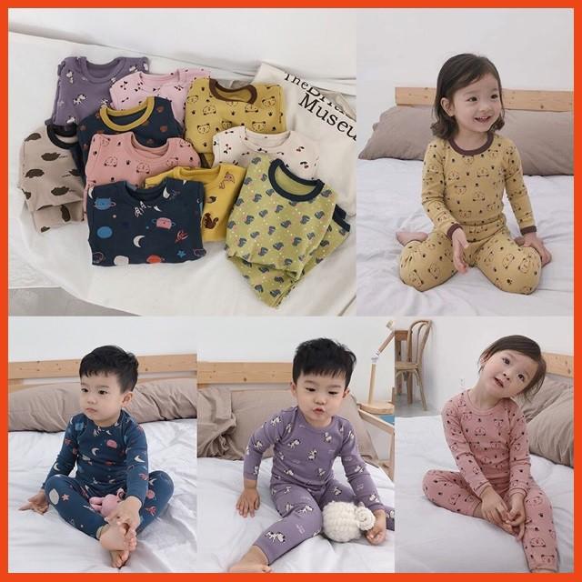 Bộ thu đông dài tay cho bé gái/ trai Ambb Kids - Hàng Trung Quốc cực đẹp