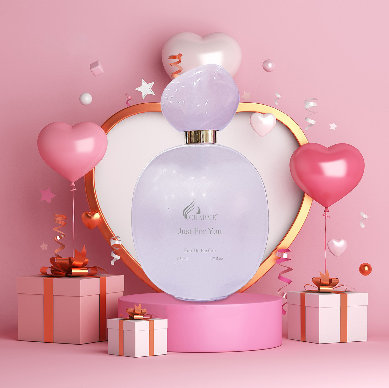 Nước hoa nữ thơm lâu, Charme Just For You, lãng mạn và tinh nghịch, cho nàng thêm tự tin, 50ml
