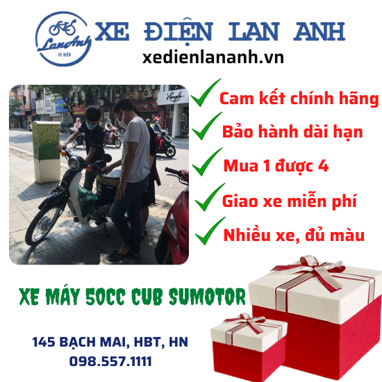 XE MÁY 50CC CUB SUMOTOR 2022