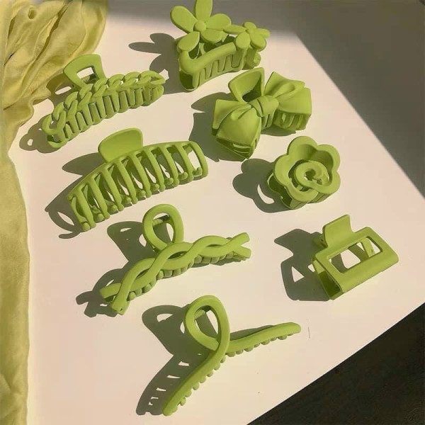 Set 8 kẹp tóc bơ xanh xinh xắn Hàn Quốc