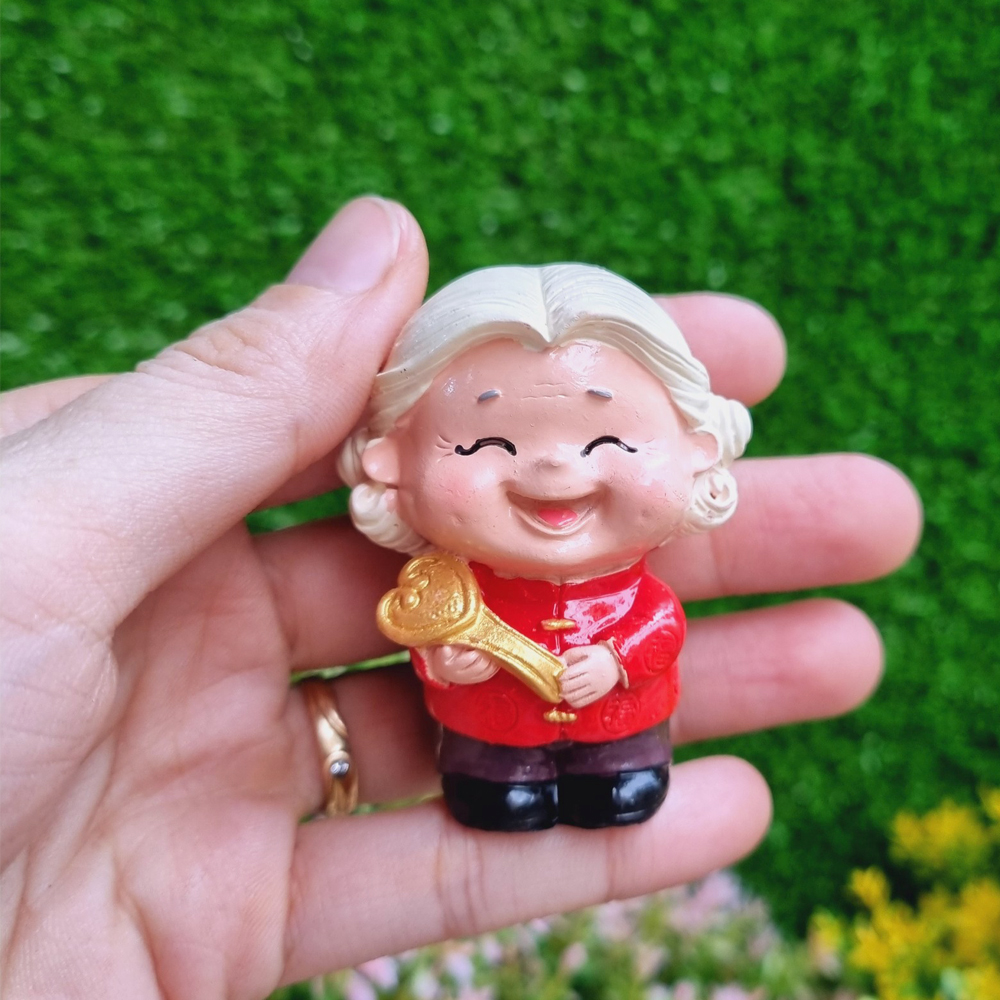Bộ Bách Niên Giai Lão - mẫu Ông Bà áo đỏ size 6cm