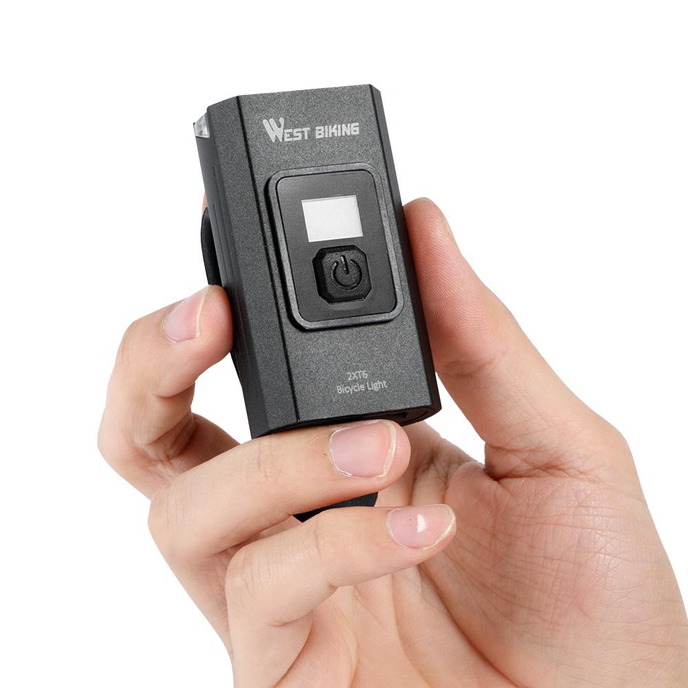 Đèn pin xe đạp leo núi WEST BIKING Đèn pin chiếu sáng mạnh, sạc USB