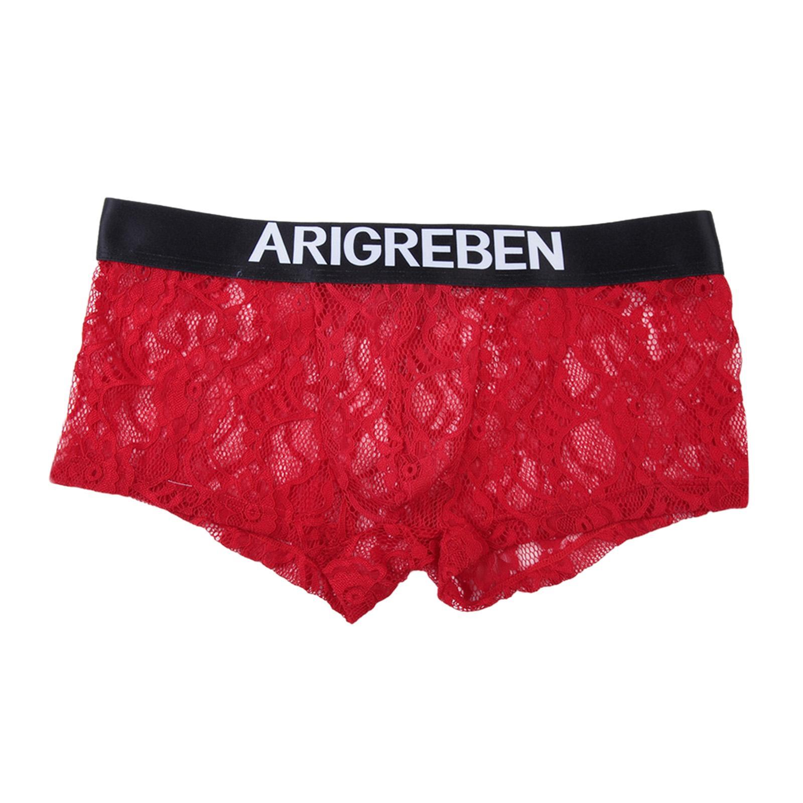 Men' Briefs Thin Lingerie Breathable Mens Lace Underwear for Men Gifts