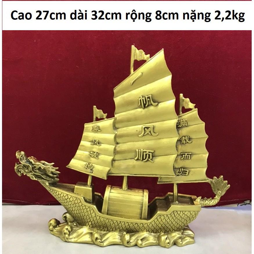 Thuyền buồm đầu rồng bằng đồng MS103