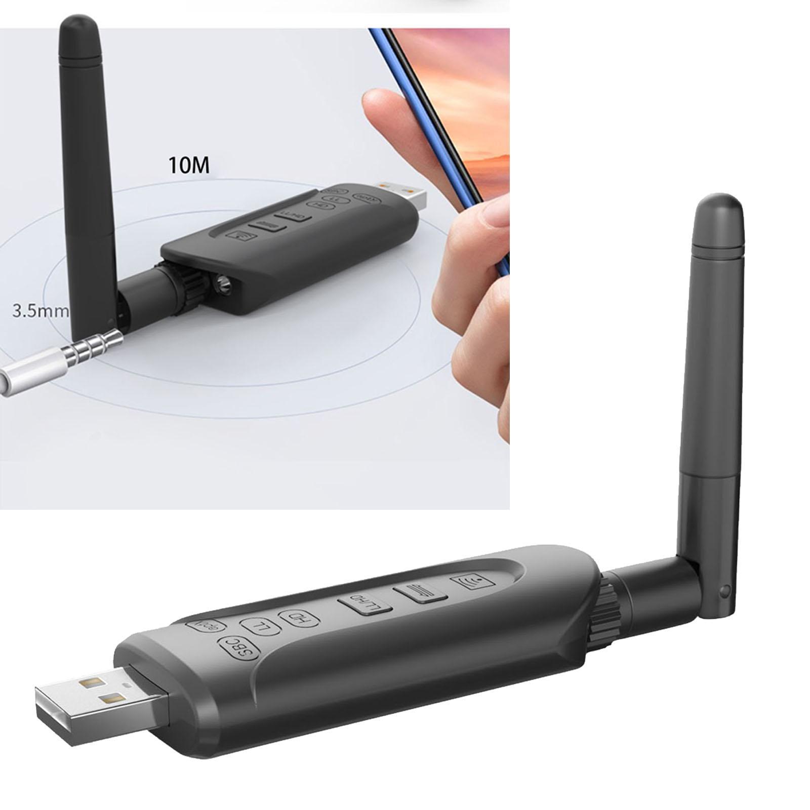 Wireless Audio Transmitter 3.5mm USB Transmitter for Mac for PC for Laptop for Linux
