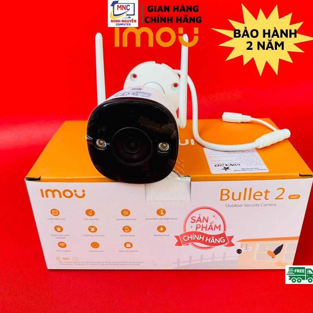 Camera Wifi ngoài trời Imou Bullet 2 IPC-F42FEP-D 4MP 2K, (Có Màu Ban Đêm) - Hàng Chính Hãng