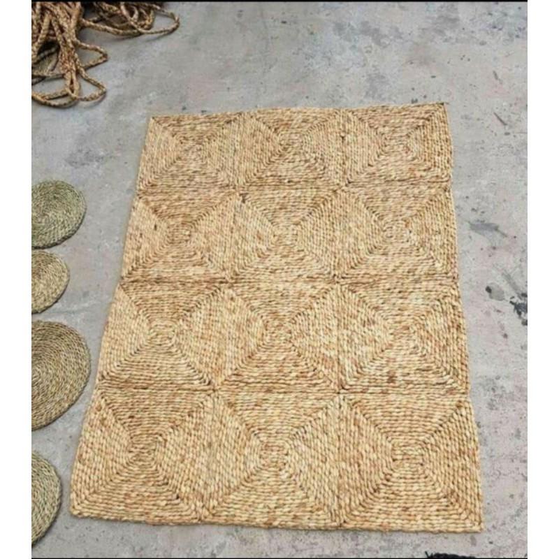 Thảm chữ nhật lục bình size 90x 1m2
