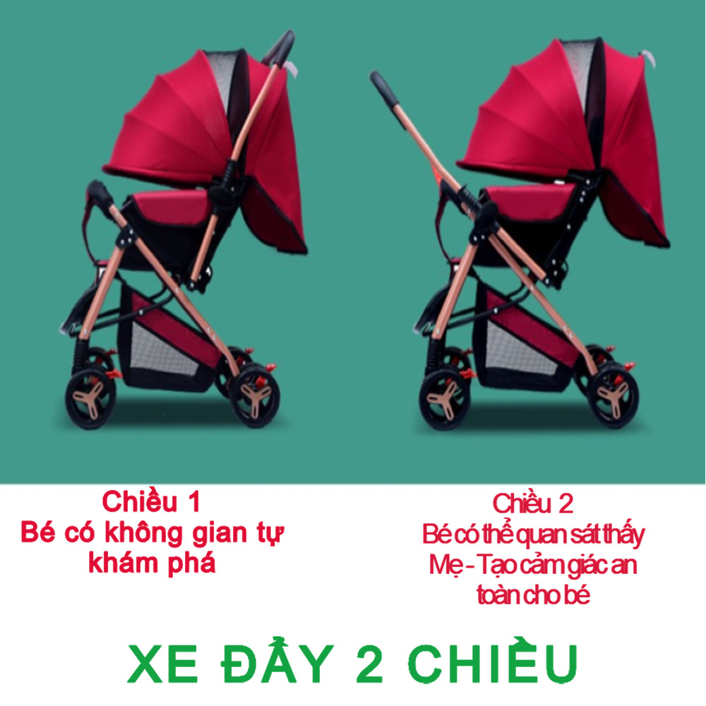 Xe Đẩy Cho Bé, Xe đẩy em bé 2 Chiều 3 Tư Thế XĐHY1299