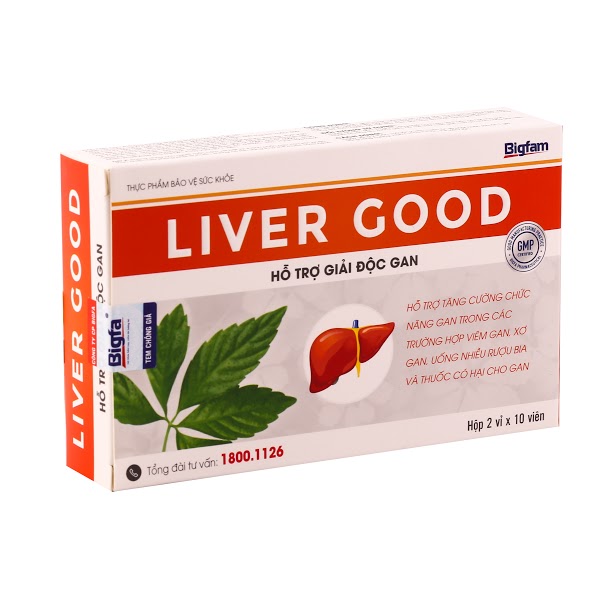Viên uống hỗ trợ giải độc Gan LIVER GOOD tăng cường sức khỏe lá Gan