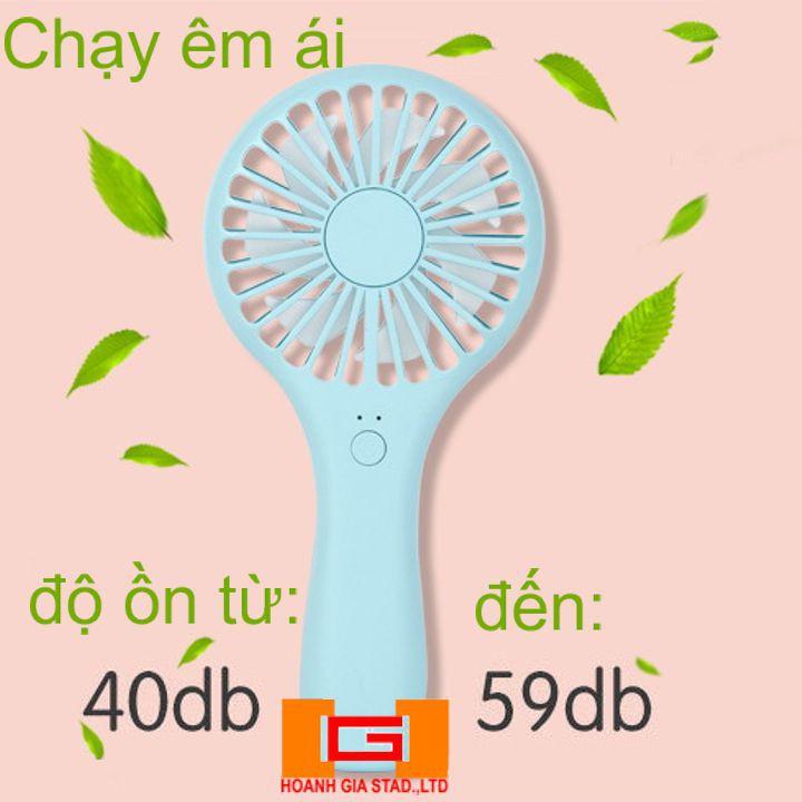 Quạt mini cầm tay sạc điện USB dáng Lolipop có đèn LED đổi màu sử dụng 2 tiếng