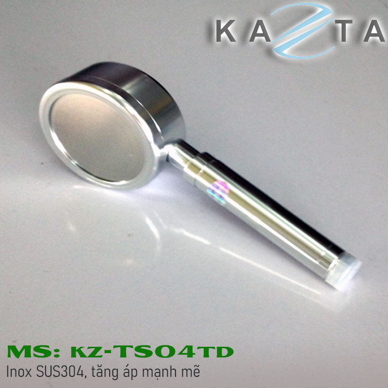 Bộ tay sen tắm KAZTA KZ-TS04TD tăng áp nhôm cao cấp (đủ bộ tay sen-dây sen-gát sen)