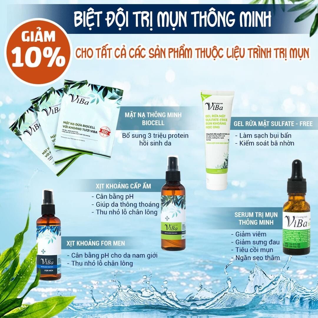 [Liệu Trình MiNi] Bye Bye Mụn Tiện Dụng Chất Lượng Đỉnh Cao - Khoáng Tươi Viba