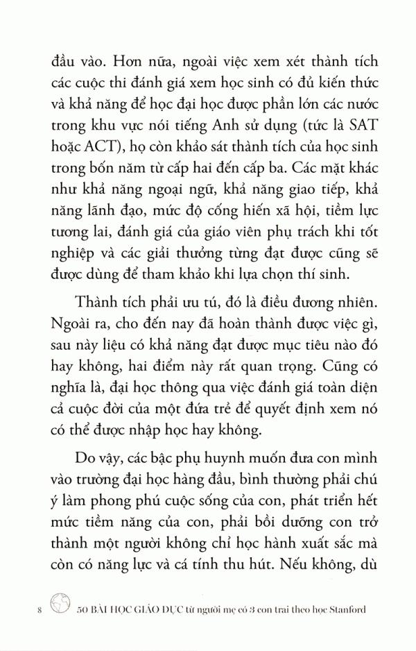 50 Bài Học Giáo Dục Từ Người Mẹ Có 3 Con Trai Theo Học Stanford (Tái Bản)