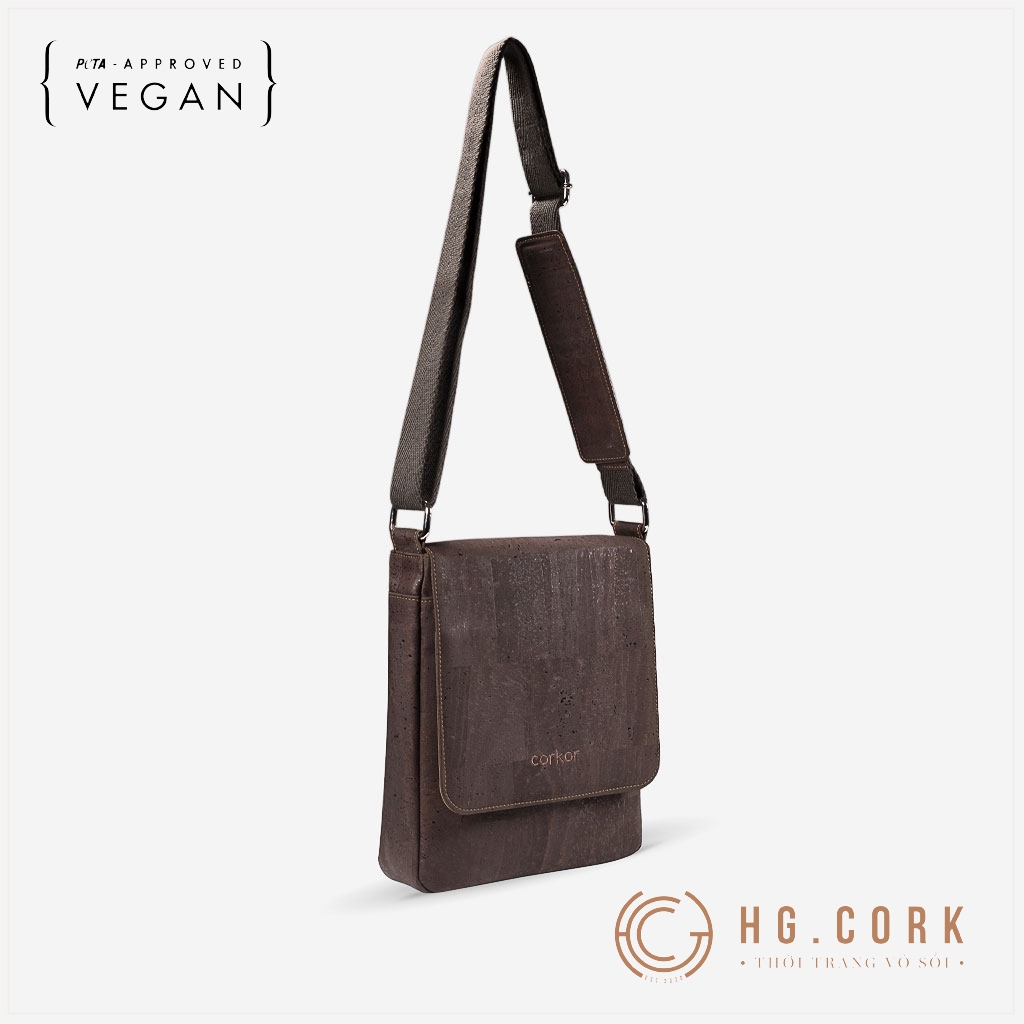 Túi Xách Nam Công Sở Cao Cấp - HGcork Corkor CK264 - Messenger Bag Cỡ Vừa - Hàng Chính Hãng, Sản Xuất Tại Bồ Đào Nha