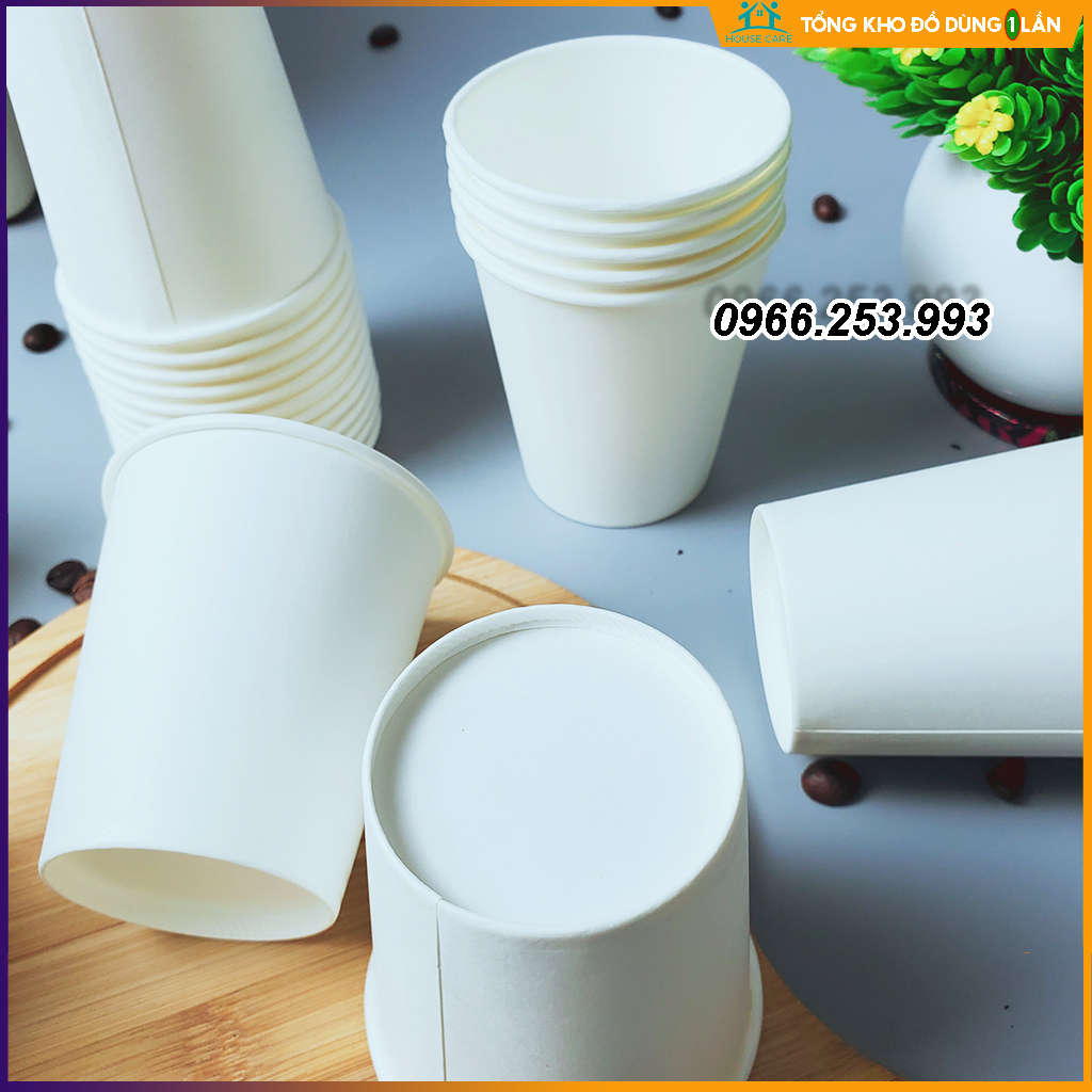 Set 50 cốc giấy 150ml ~ 5 OZ cao cấp Hàn Quốc