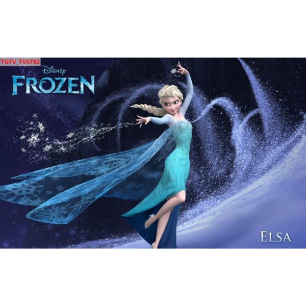 Tranh dán tường 3d công chúa elsa 3 - tránh dán phòng bé - tranh dán tường mầm non TB91