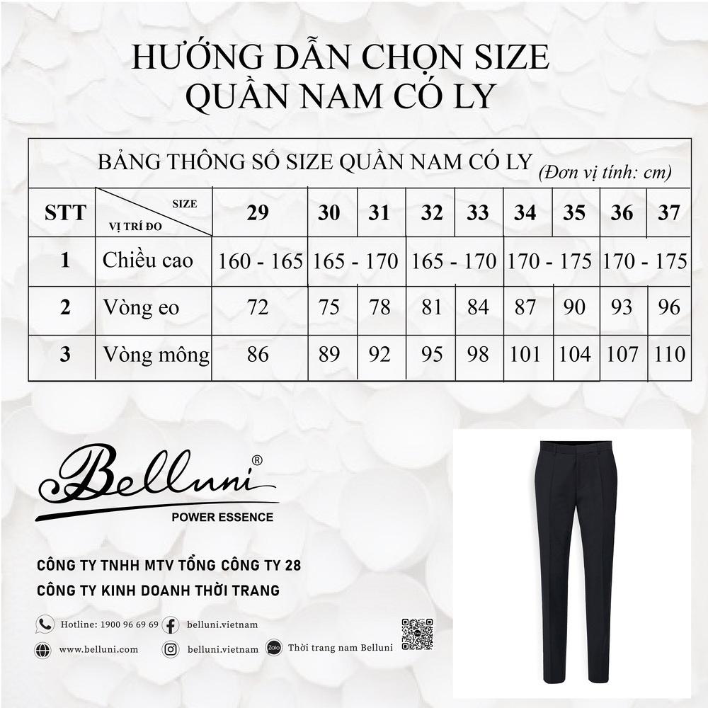 Quần tây nam công sở hàng hiệu cao cấp BELLUNI - QT1.PRS.BE.74.BL2