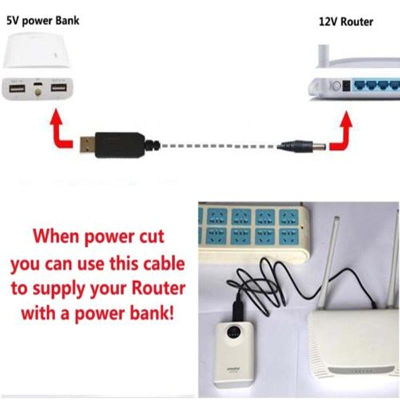 QC3.0 USB đến 5,5x2.1mm 12/9/5V 1A Bộ chuyển đổi bộ chuyển đổi nguồn cung cấp điện cho bộ định tuyến WiFi Máy ảnh LED Camera LED LED