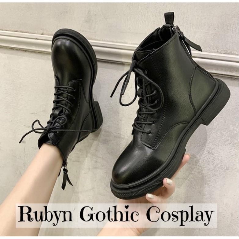 Giày Boots Chiến Binh 2 dây kéo phía sau độc lạ ( Size 35 - 40 )