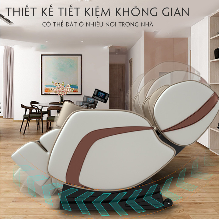 Ghế Massage Toàn Thân N8 Gold New - Ghế Massage công nghệ nhật tích hợp 18 chức năng màn LCD cảm ứng