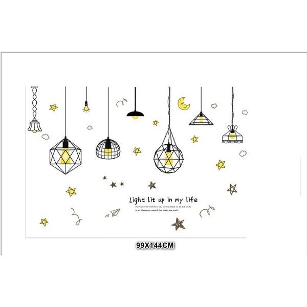 Decal trang trí tường - Bóng Đèn hiện đại kiểu mới