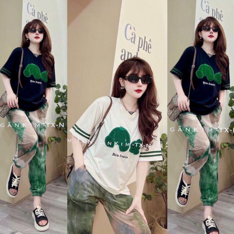 Bộ đồ nữ form rộng thêu loho nhập quảng châu đẹp xuất sắc