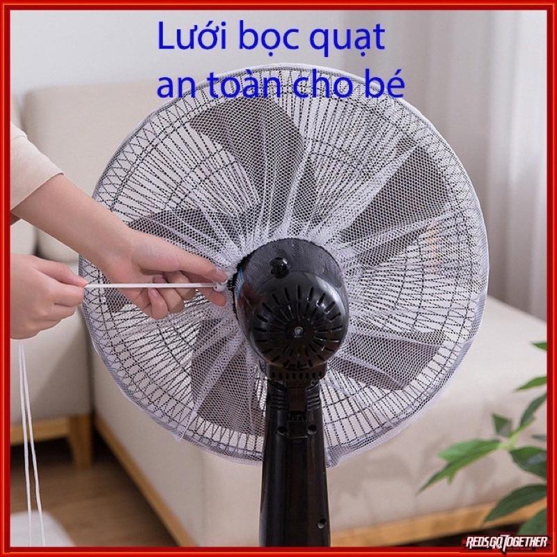 Lưới Vải Bọc Trùm Kín Quạt Máy Có Dây Rút An Toàn