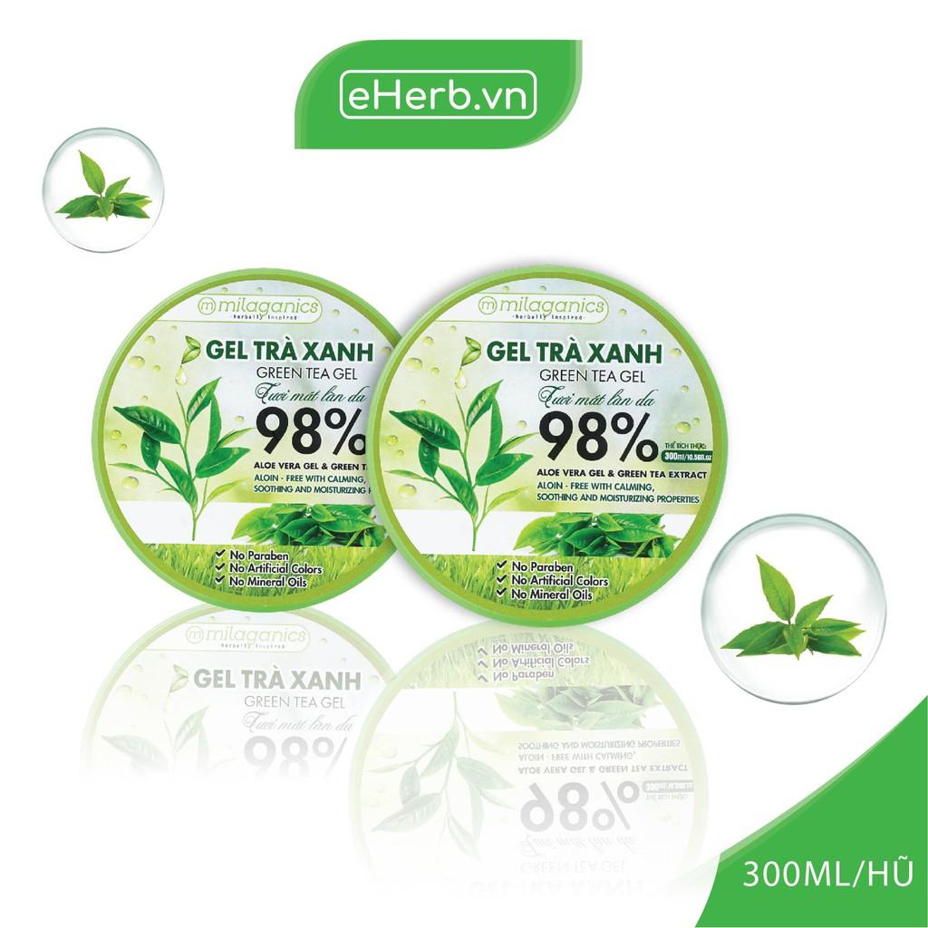 Combo 2 Gel Trà Xanh Ngăn Ngừa Mụn & Làm Mềm Da Từ Tinh Dầu Trà Xanh Tự Nhiên MILAGANICS 300ml/ Hũ