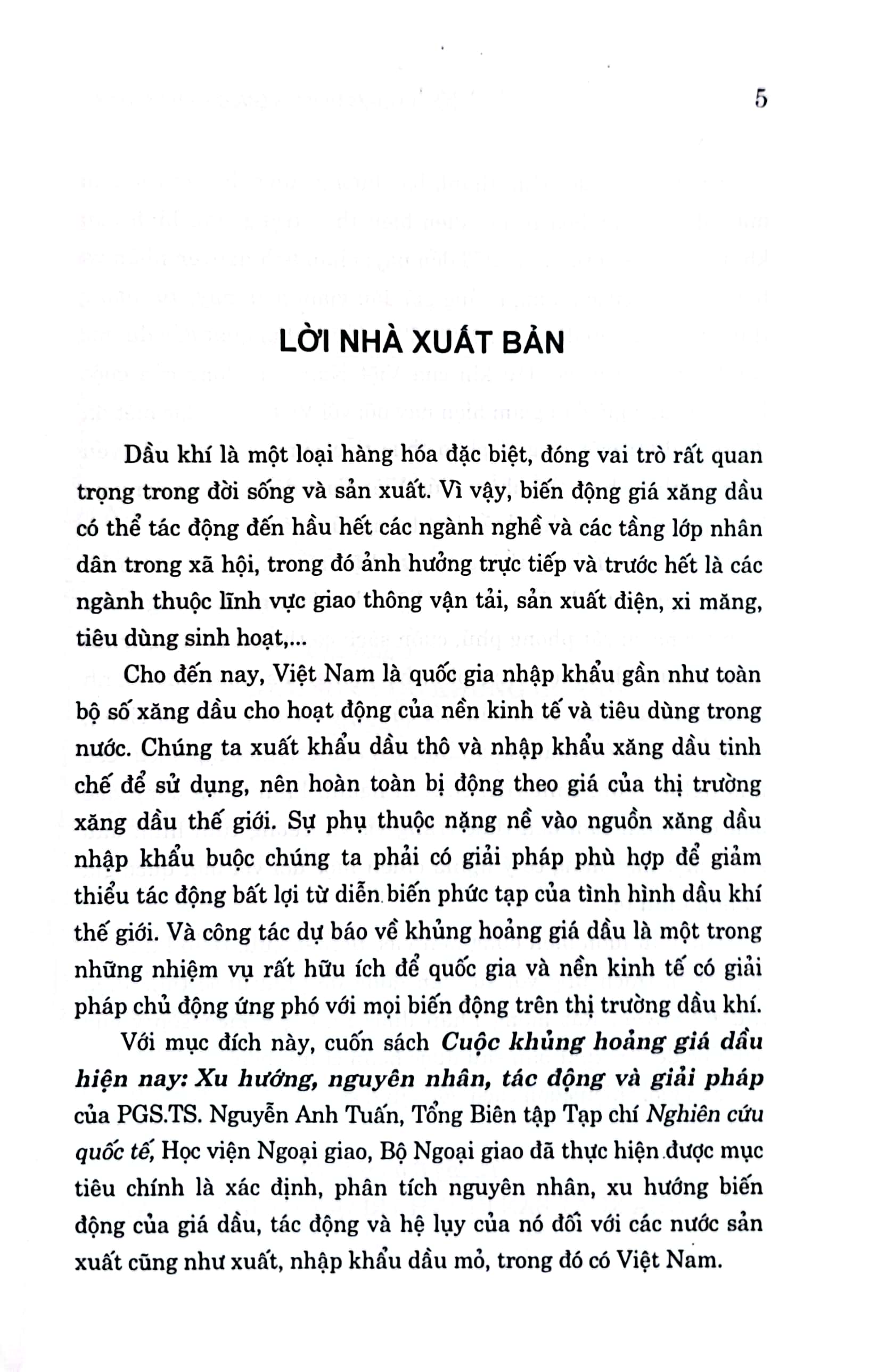 Cuộc khủng hoảng giá dầu hiện nay: Xu hướng, nguyên nhân, tác động và giải pháp