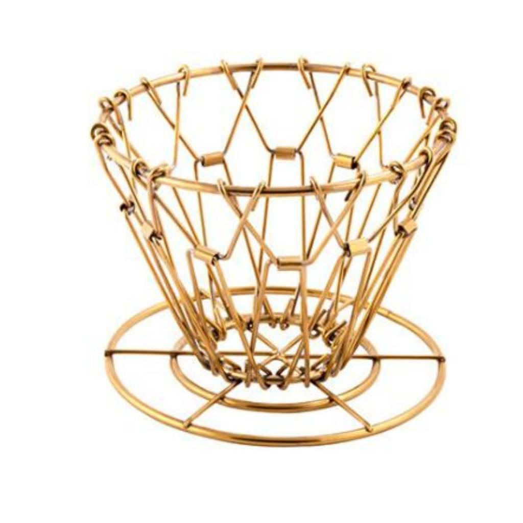 Coffee Drip Holder Rack Portable Camping Dripper Tea Filter Bracket Golden