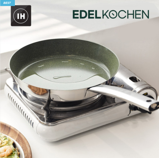 Chảo Edelkochen Ceramica chống dính màu Xanh 3 lớp 24cm