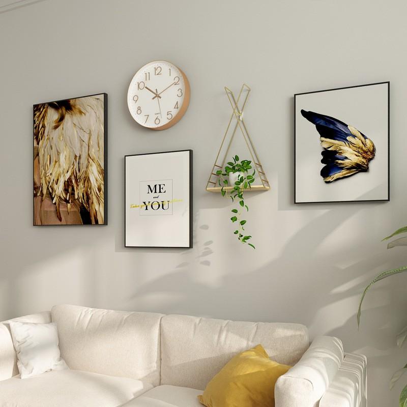Khung ảnh treo tường canvas cao cấp kèm đồng hồ nhập khẩu KA001