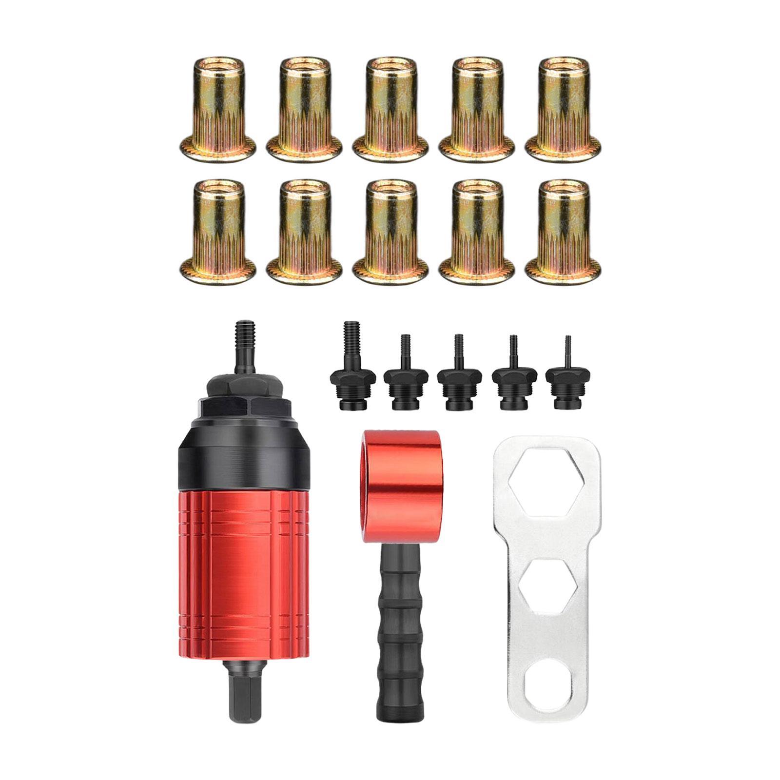 Rivet Nut Drill Adaptor Attachment Hand Riveter for Car Electrical Appliance