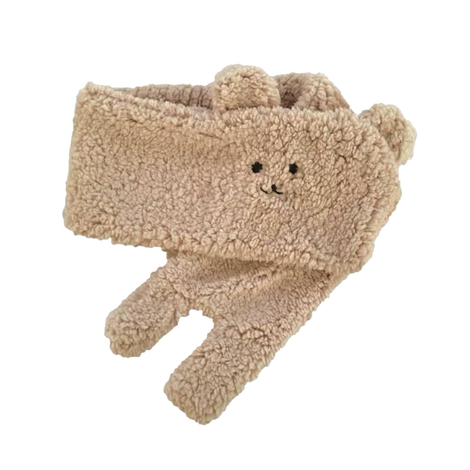 Soft Acrylic Scarf Winter Warm Bear Ear Keep Warm for Women Men Skiing